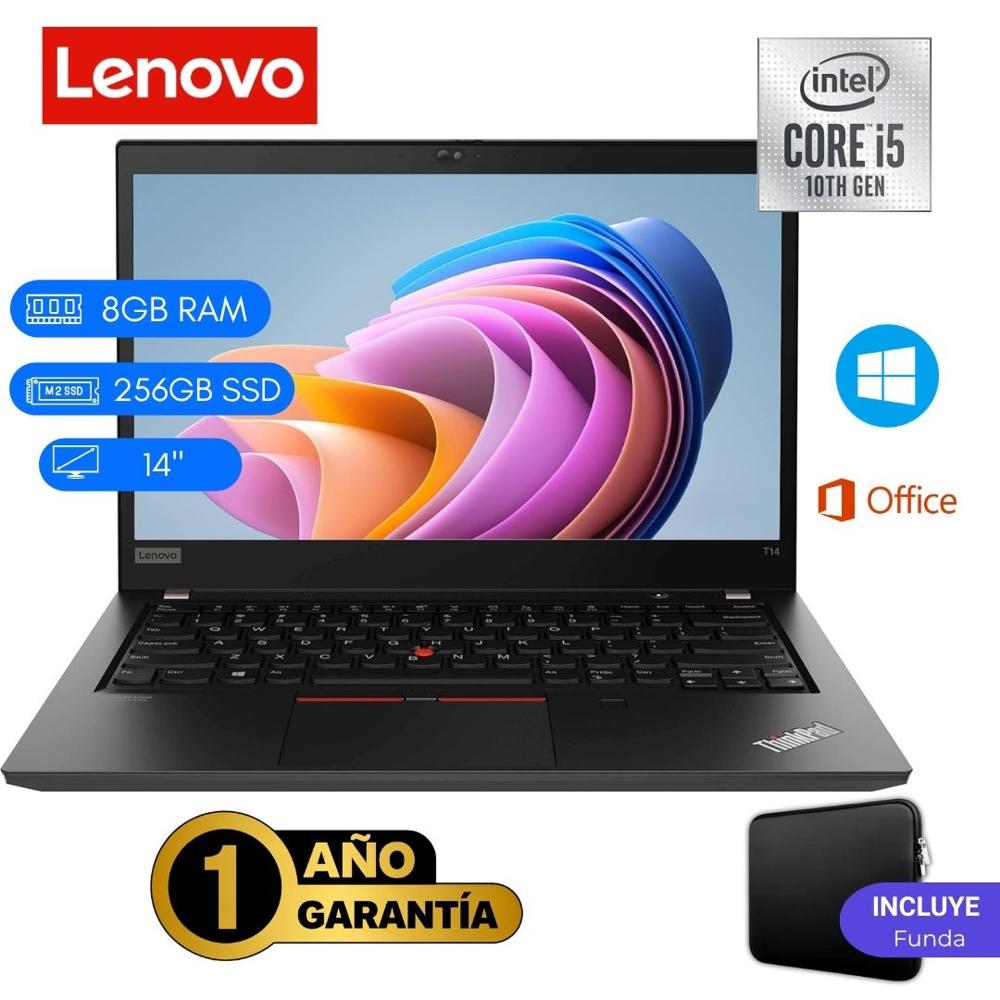 Reacondicionado Laptop  Lenovo ThinkPad T14 Core i5 10ma 8GB RAM 256GB SSD 14""