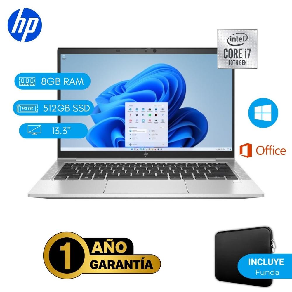 Reacondicionado Laptop  HP EliteBook 830 G7 Core i7 10ma 8GB RAM 512GB SSD 13.3""