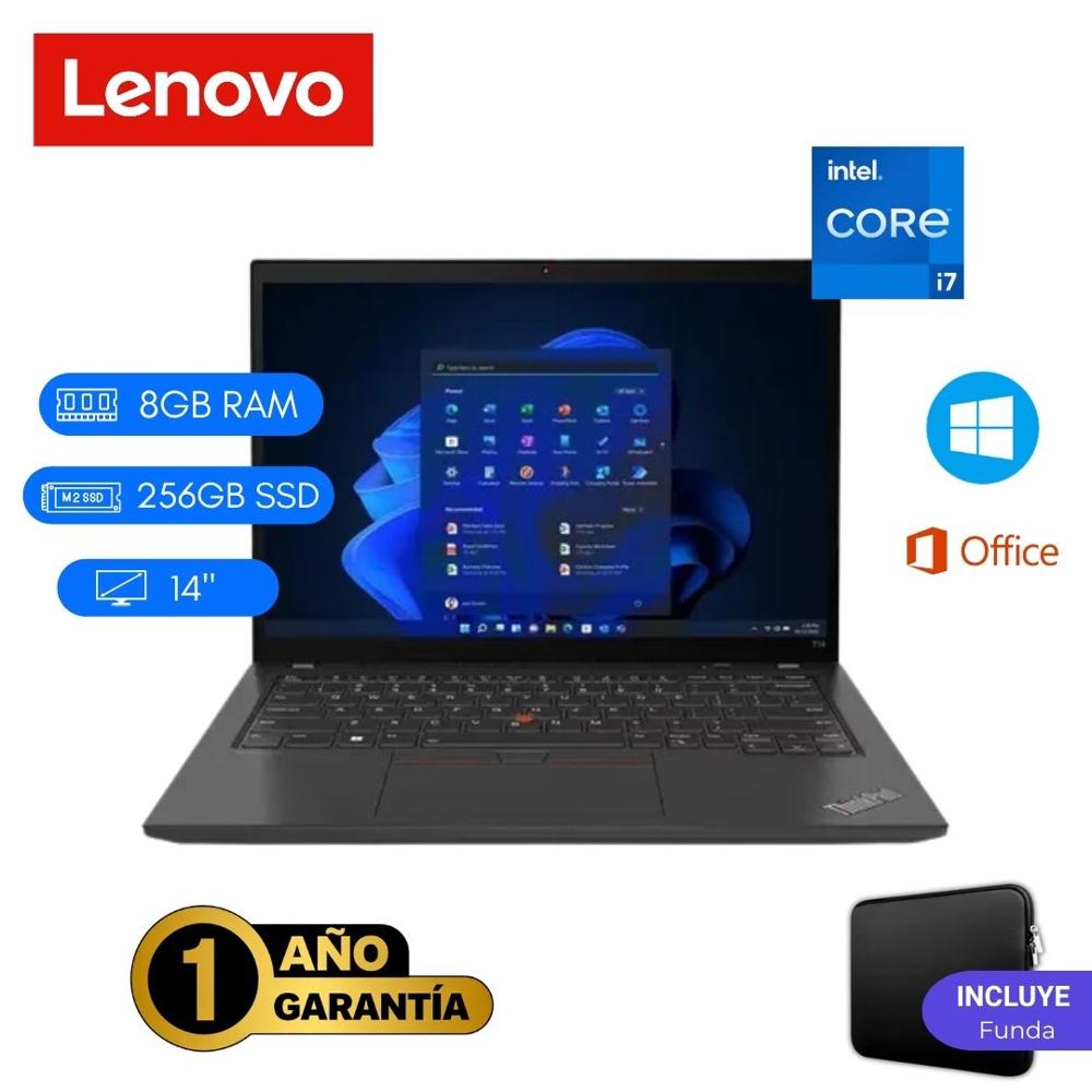 Reacondicionado Laptop  Lenovo ThinkPad T14 Core i7 11va 8GB RAM 256GB SSD 14""