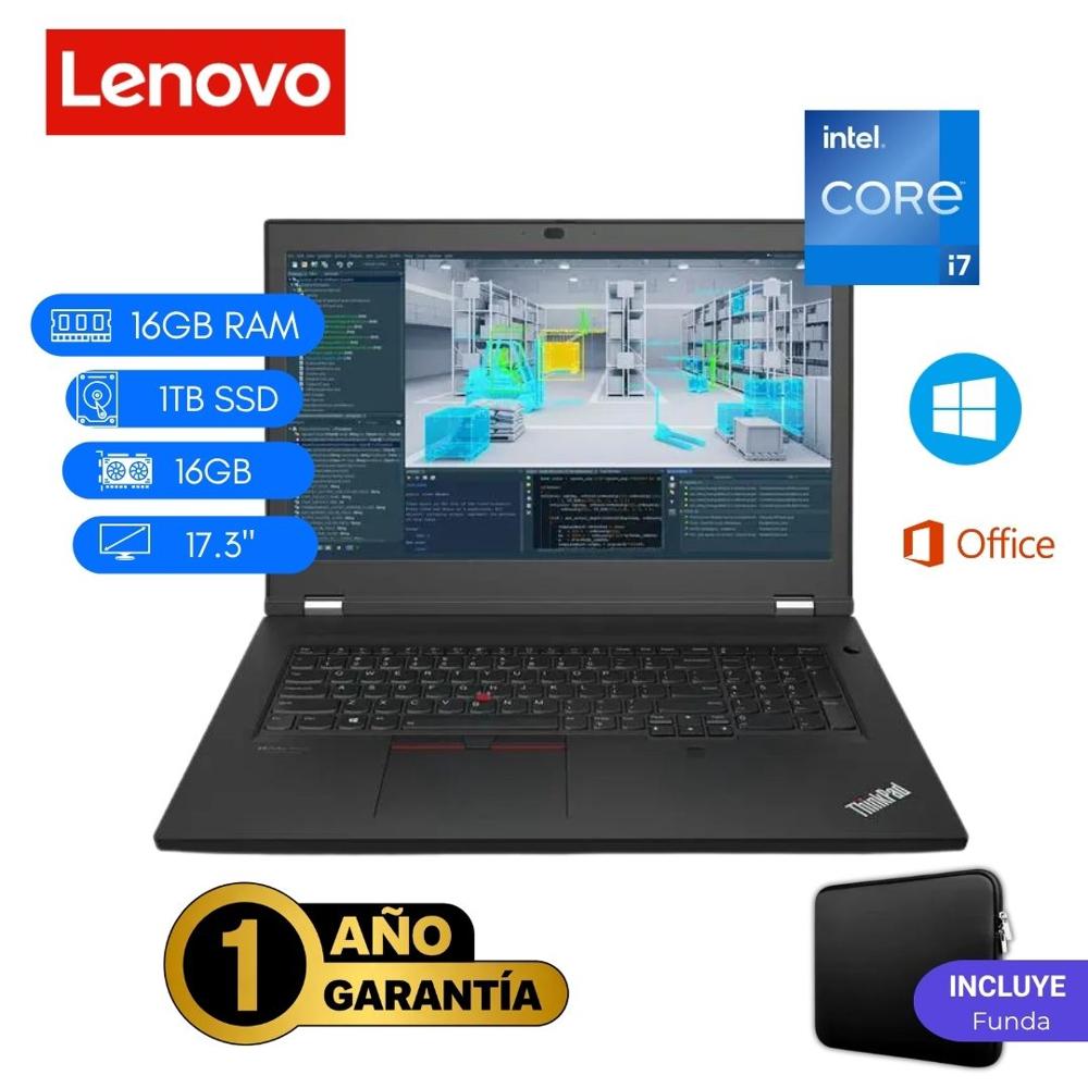 Reacondicionado Laptop  Lenovo ThinkPad P17 Gen 2 Core i7 11va 16GB RAM 1TB SSD 16GB Video 17.3""