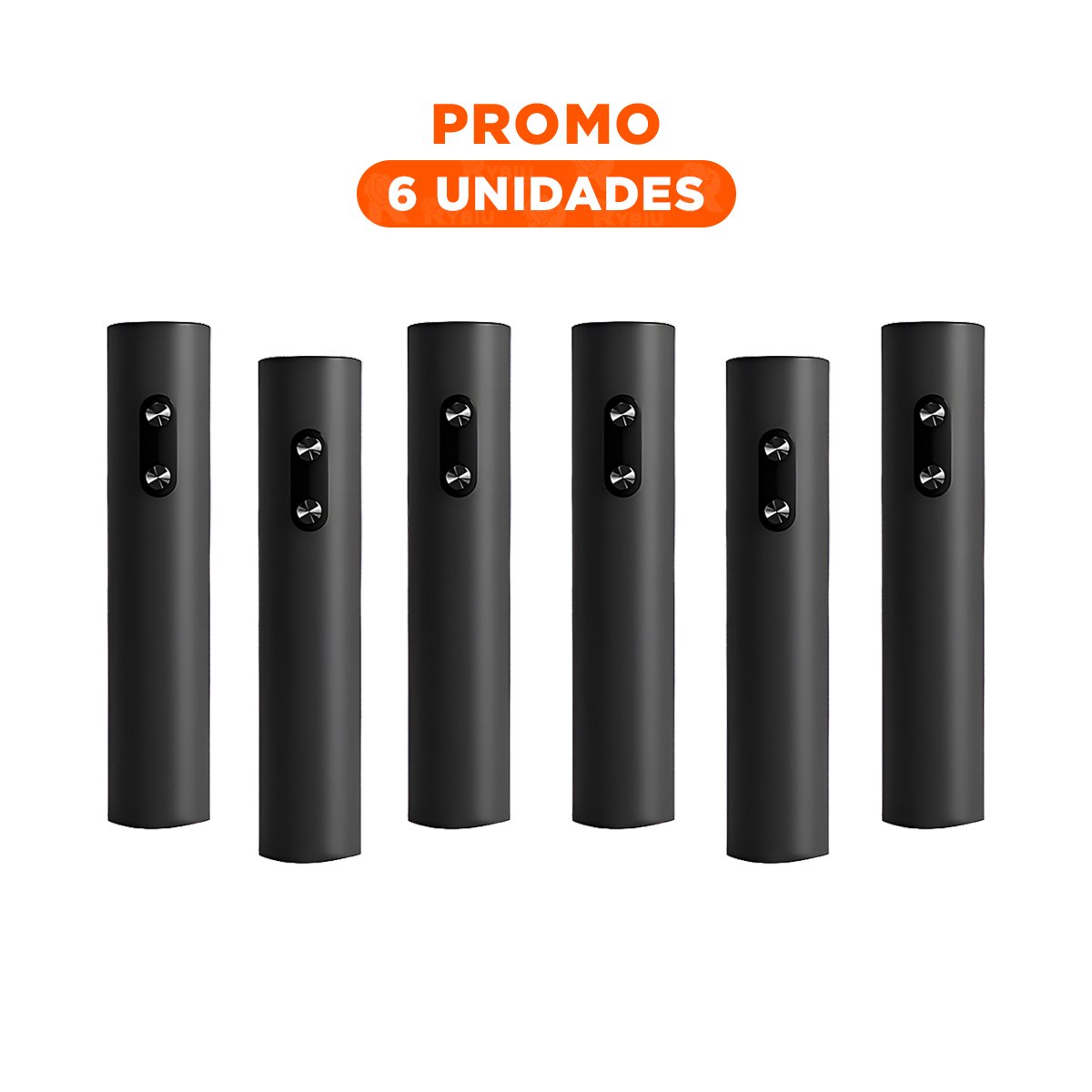 Pack6 Sacacorchos Electrico Negro con Caja Guinda para Servicio Practico YRegalo Sticker