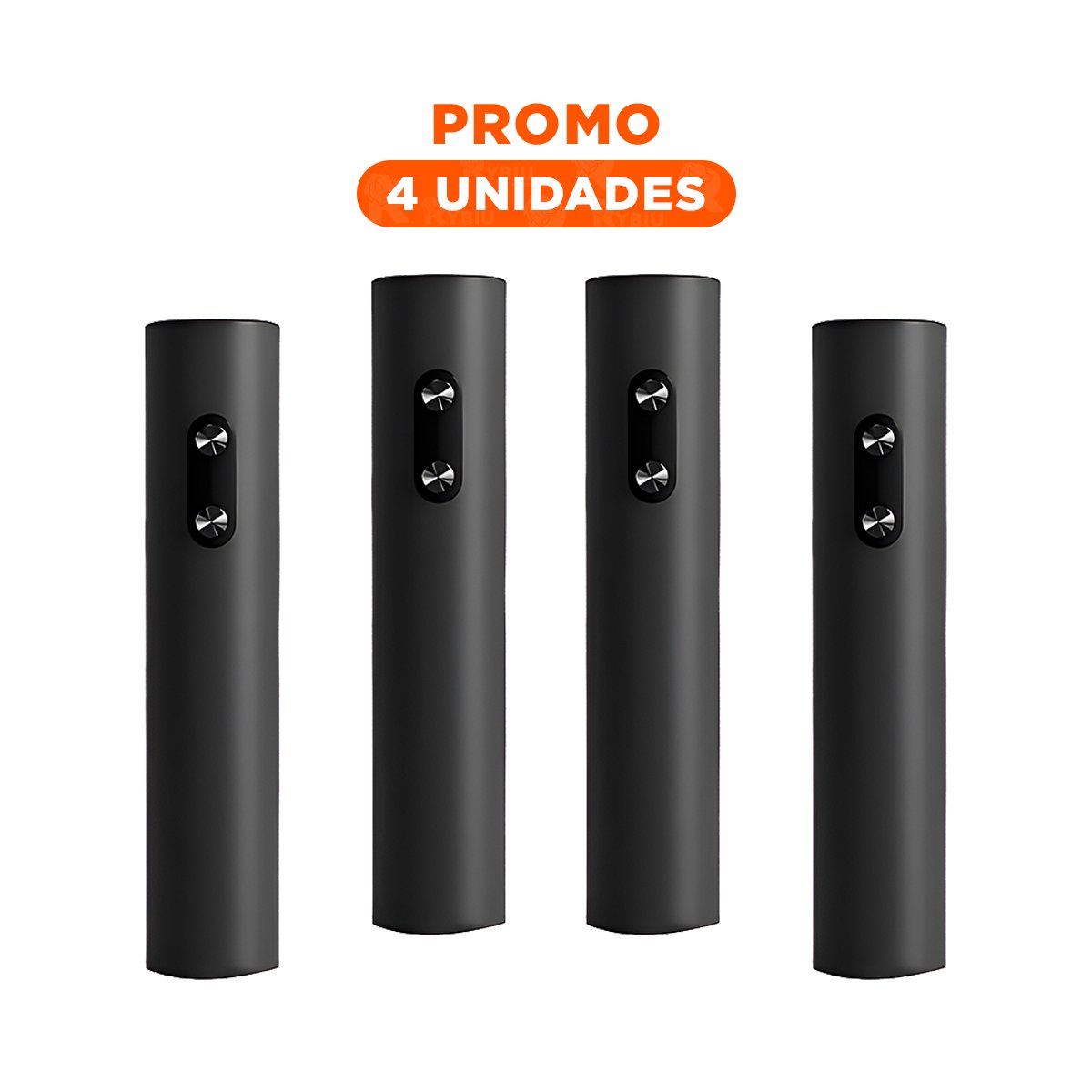 Pack4 Abridor Electrico de Color Negro con Caja Guinda para Servicio en Mesa