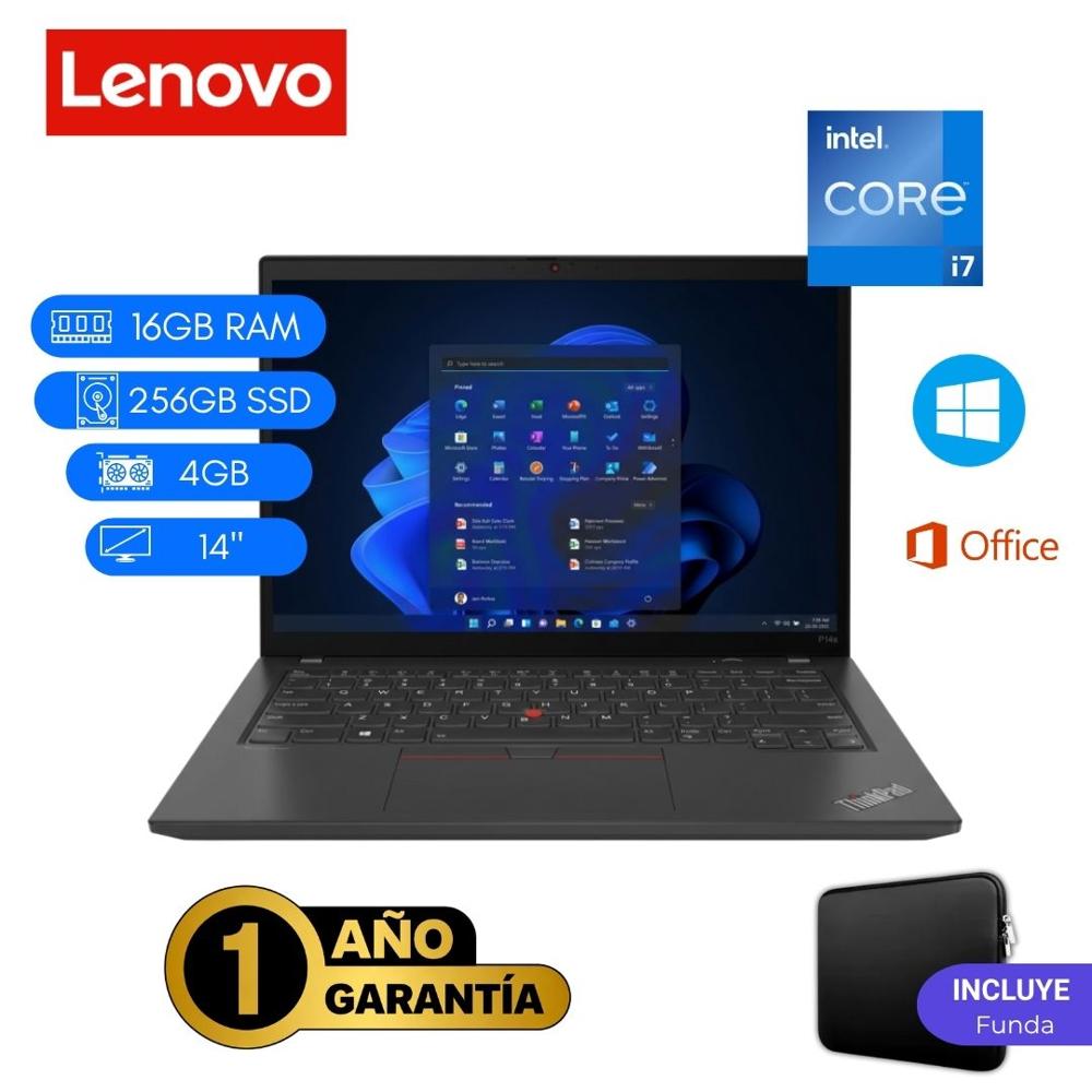 Reacondicionado Laptop  Lenovo ThinkPad P14s Core i7 11va 16GB RAM 256GB SSD 4GB Video 14""