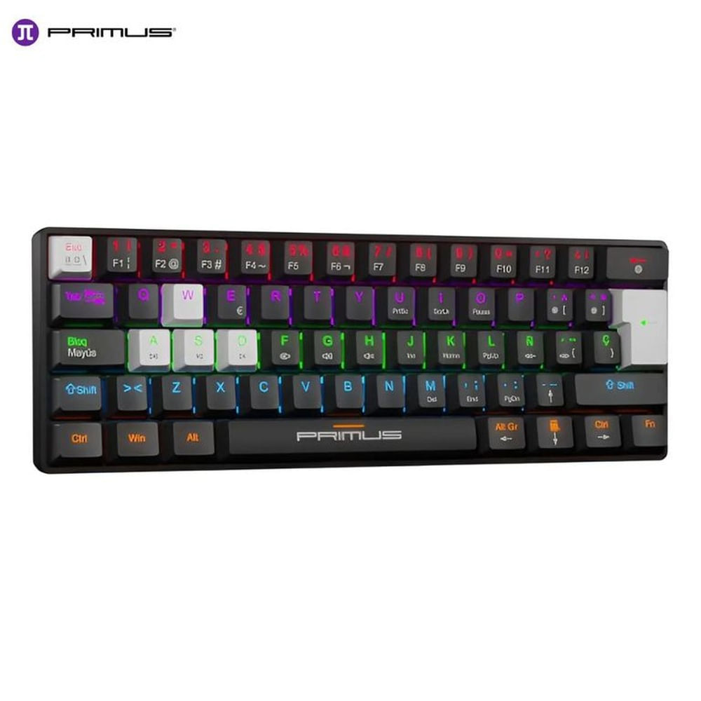 Teclado Gamer Mecánico Primus Gaming BALLISTA61T Negro