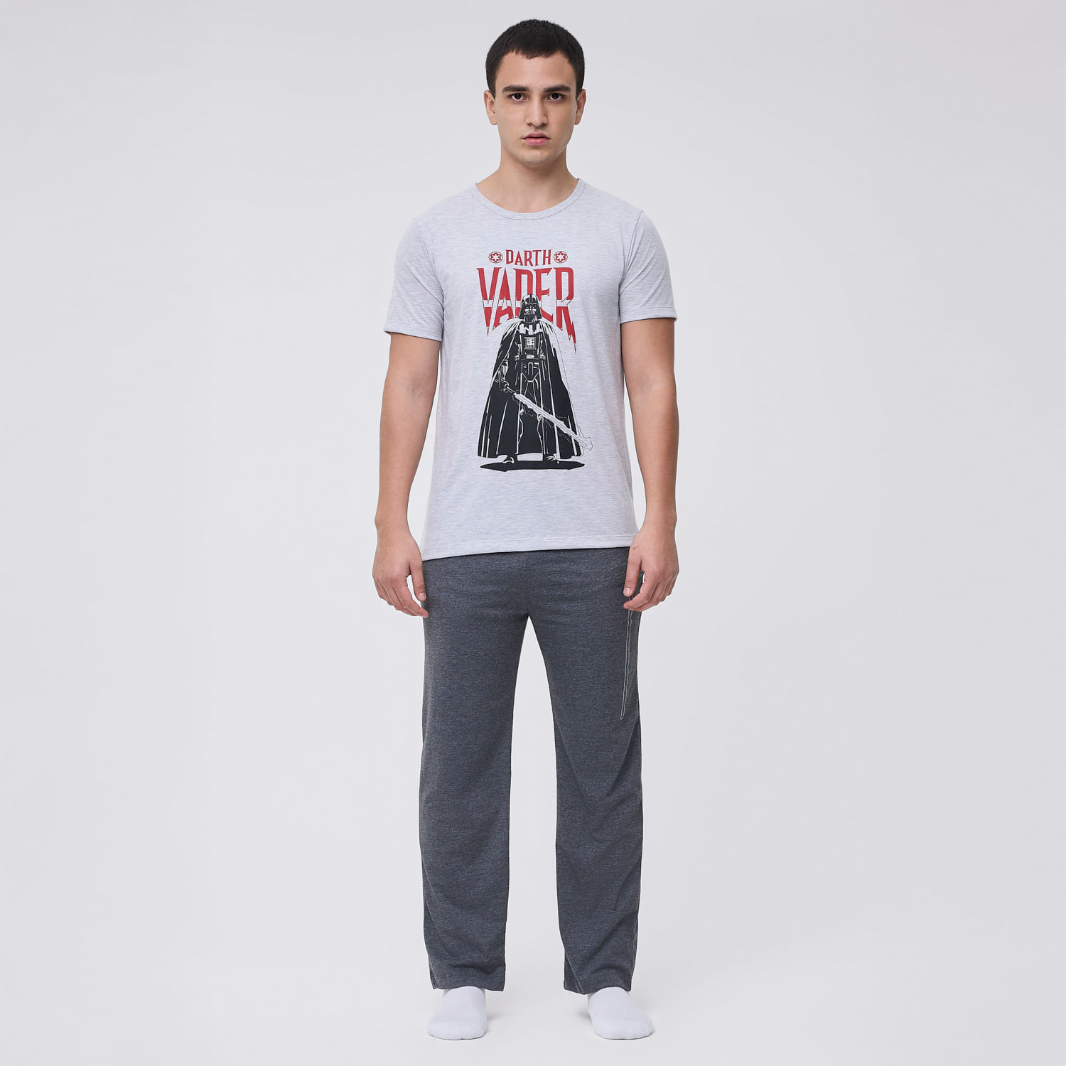 Pijama Hombre Polo Manga Corta + Pantalón Star Wars Hypnotic Gris Talla S