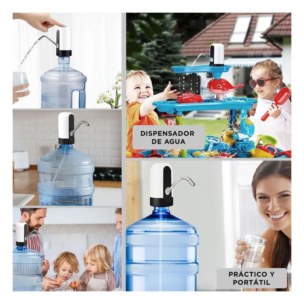 Dispensador de Agua de Color Blanco Recargable con Funcion Electrica Y Ligas Regalo