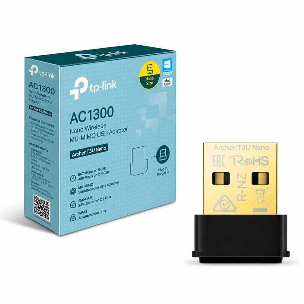 Adaptador USB Wifi TP-LINK Archer T3U Nano AC1300 Negro