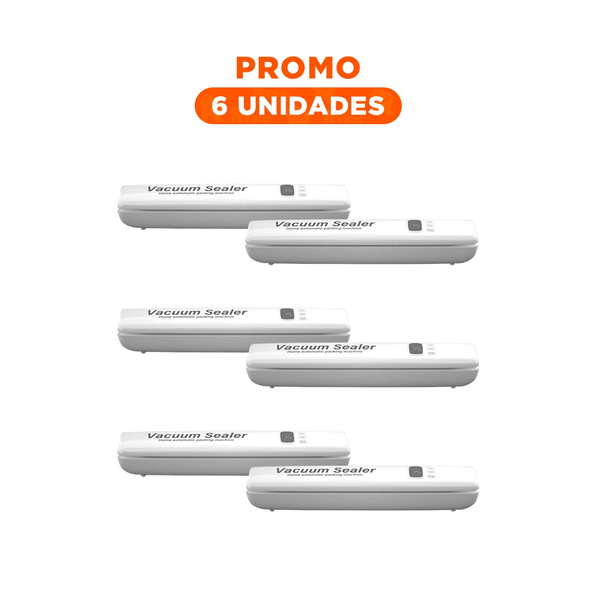 Pack6 Compresor Al Vacio Blanco Portatil y Facil de Limpiar YRegalo Sticker