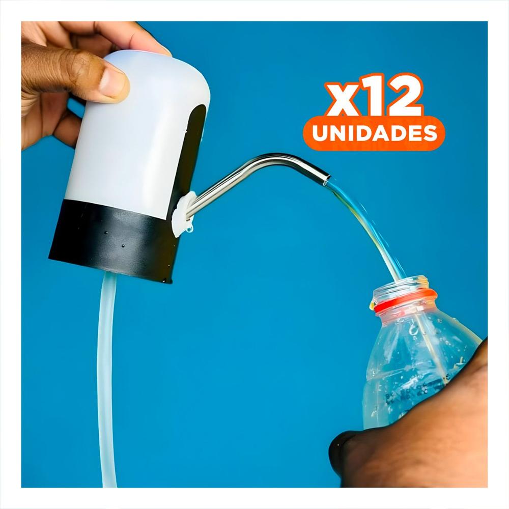 Pack12 Modulo Dispensador de Agua Electrico Recargable de Color Blanco Y Papel Regalo
