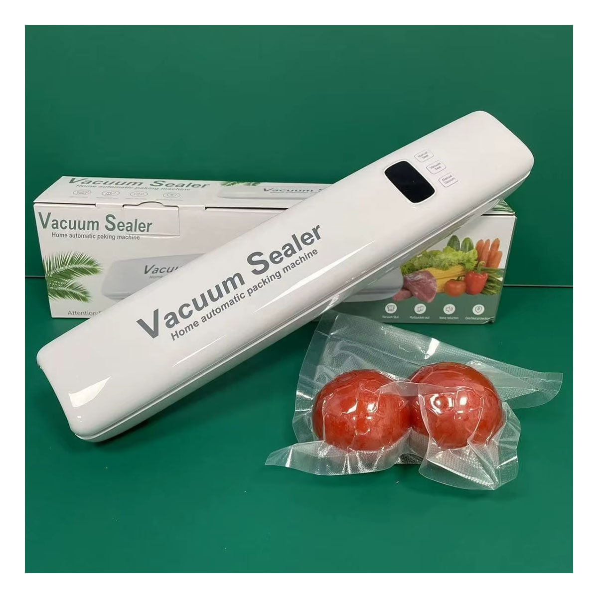 Compresora Electrica Al Vacio Blanco Segura y Practica Para Cocina YPapel Regalo