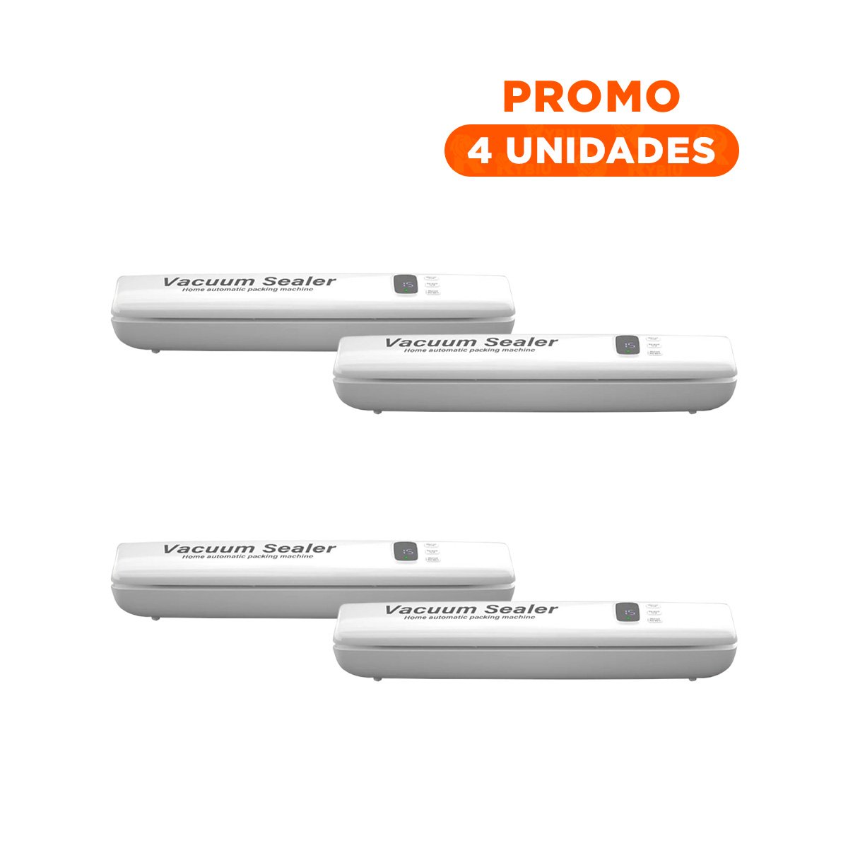 Pack4 Maquina Electrica Para Sellar Al Vacio Blanco Durable y Compacta