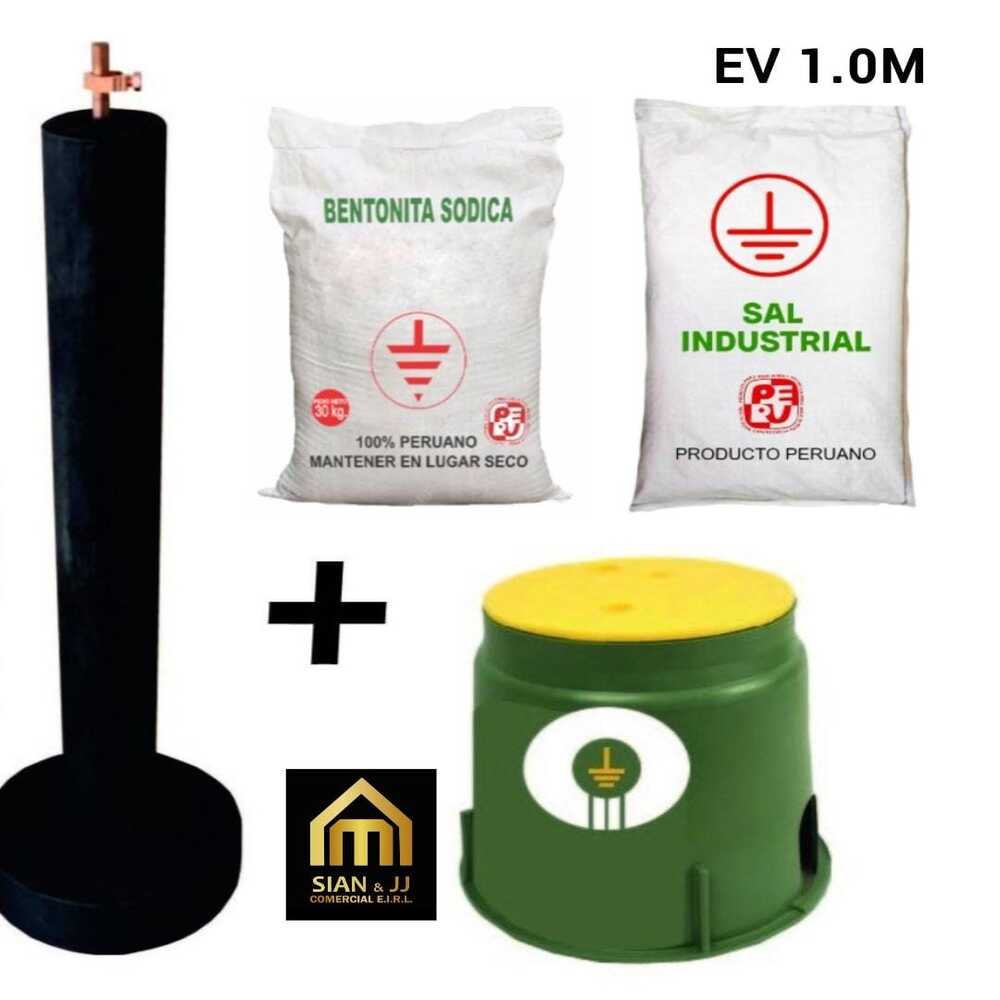 SISTEMA PUESTA TIERRA ELECTRODO 5-8 MAS ADITIVOS Y BOVEDA 1.0M OHMPRIME