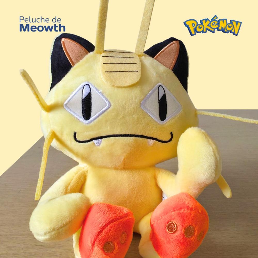 Peluche Meowth Pokemon 23cm Antialérgico