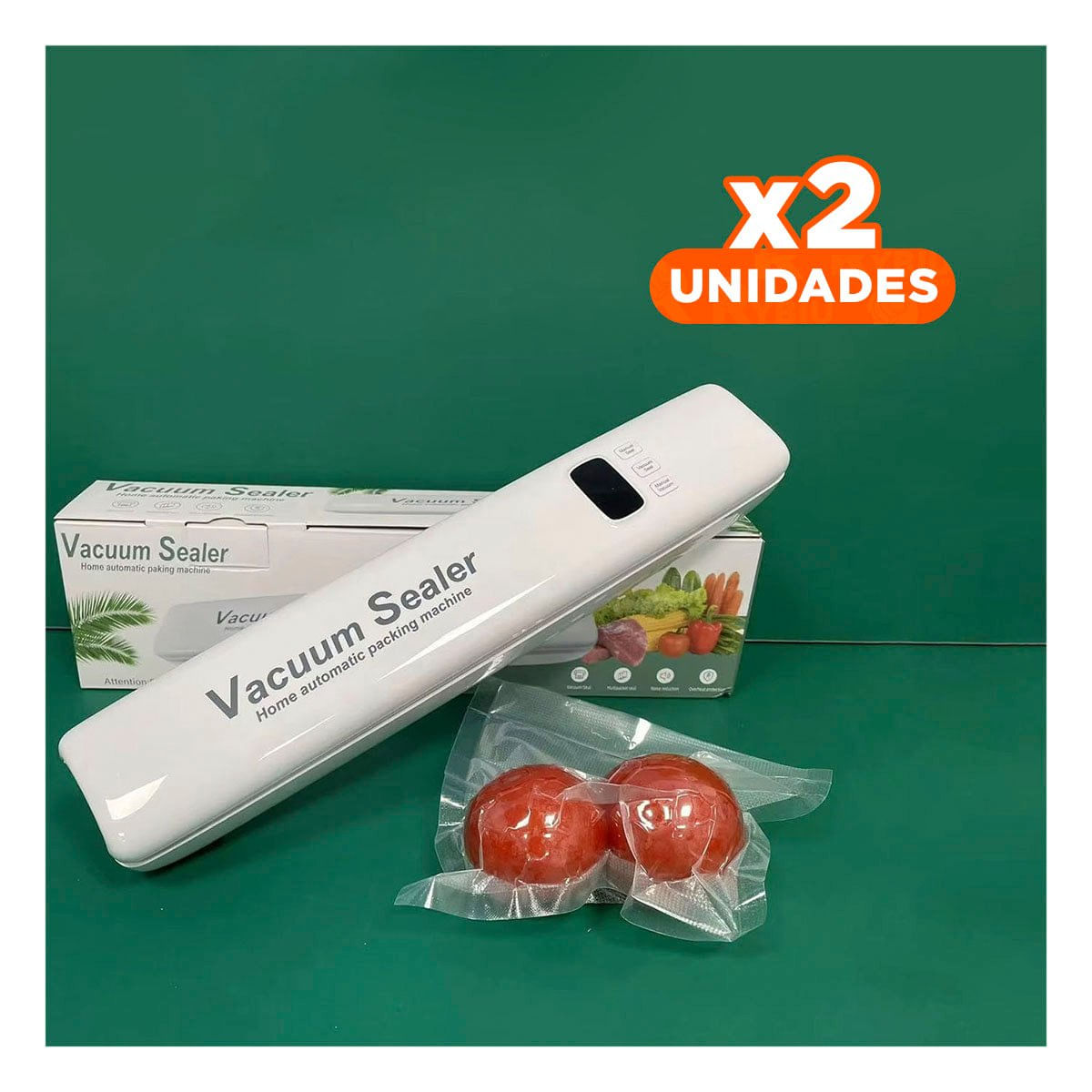 Pack2 Maquina Electrica Para Sellar Al Vacíi Blanco Rapida y Segura YPapel Regalo