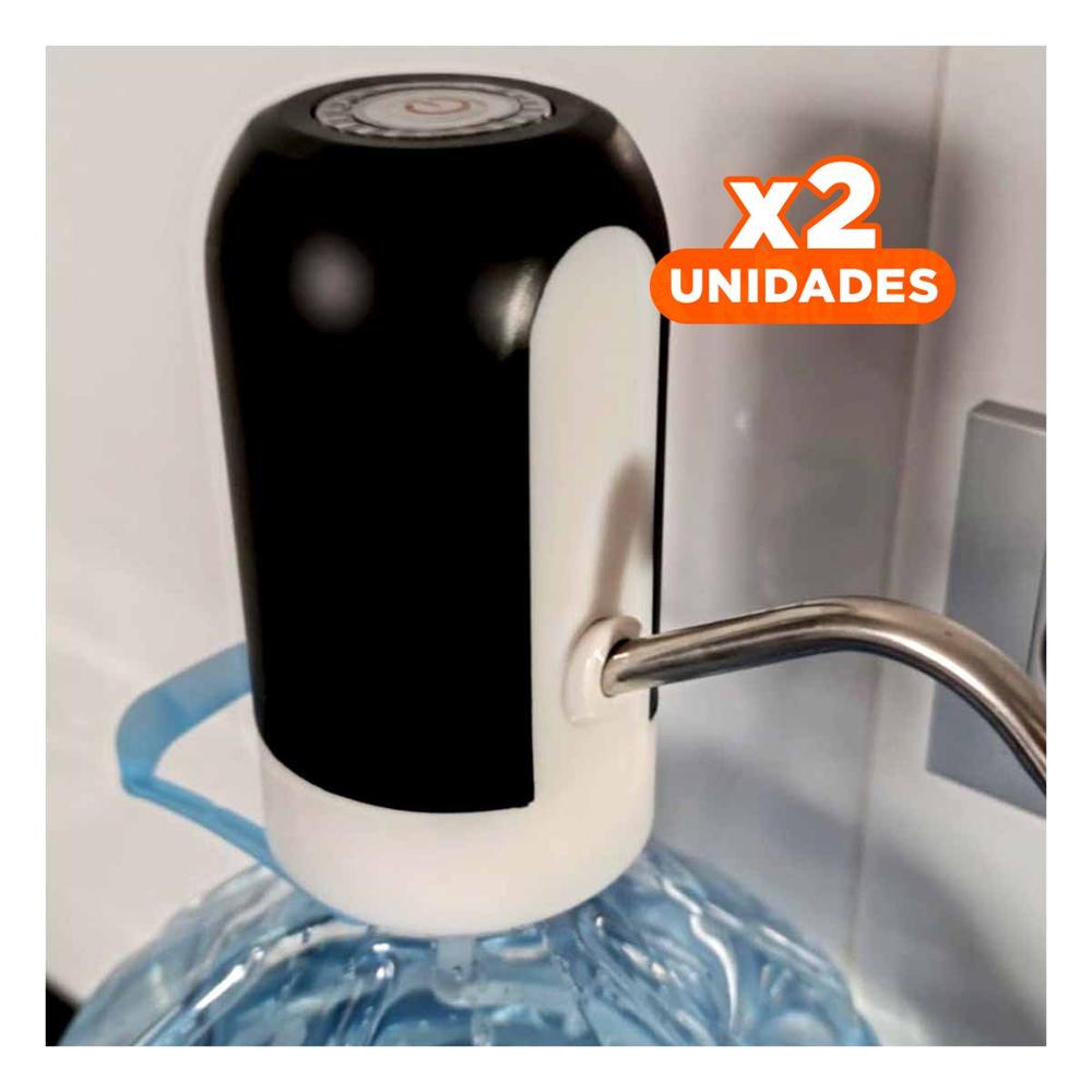 Pack2 Bomba de Agua Recargable de Color Negro con Funcion Electrica