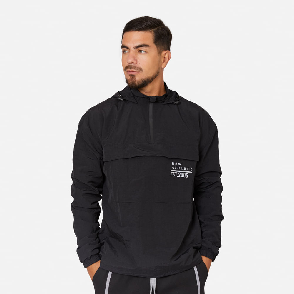 Ropa Urbana New Athletic Cortaviento Roberto 008-0202 para Hombre 0L Negro