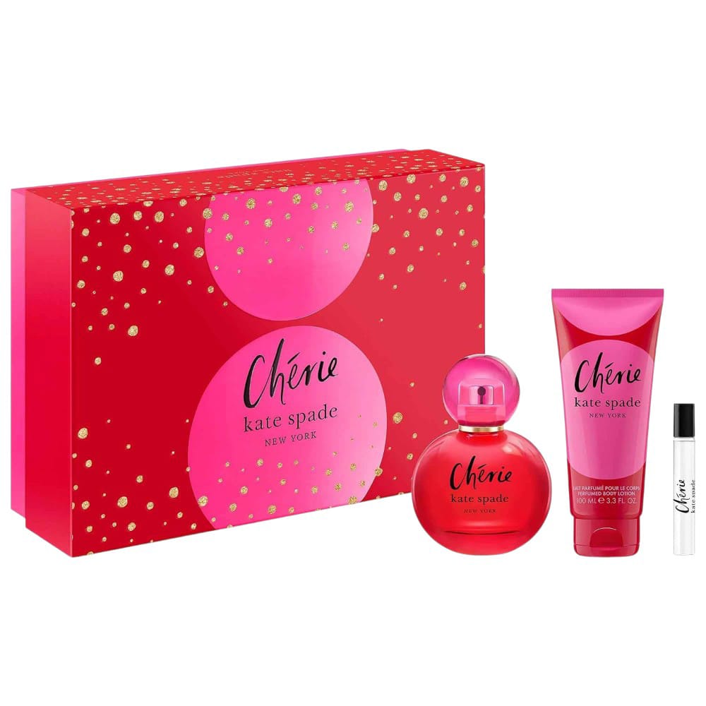SET DE PERFUME DE 3 PIEZAS KATE SPADE NEW YORK CHERIE