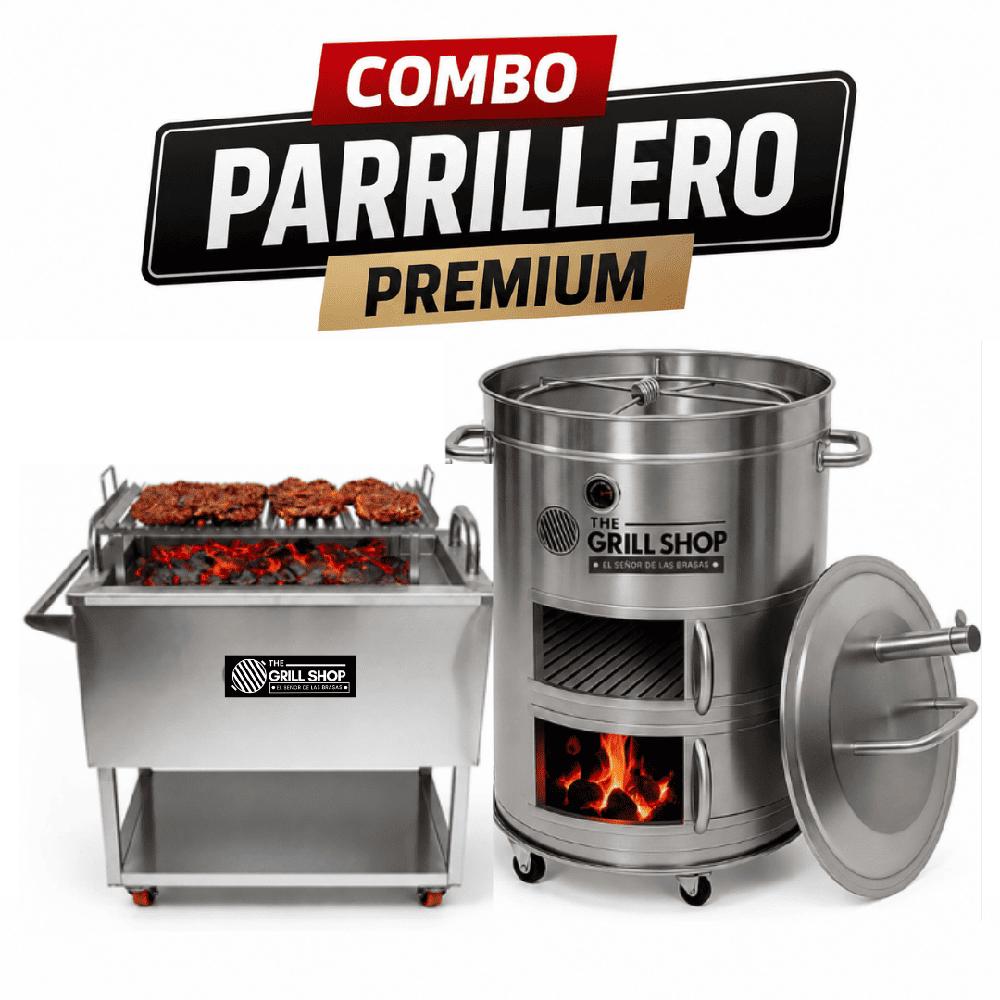 COMBO PARRILLERO PREMIUM Caja China Grande  Y Cilindro Grande