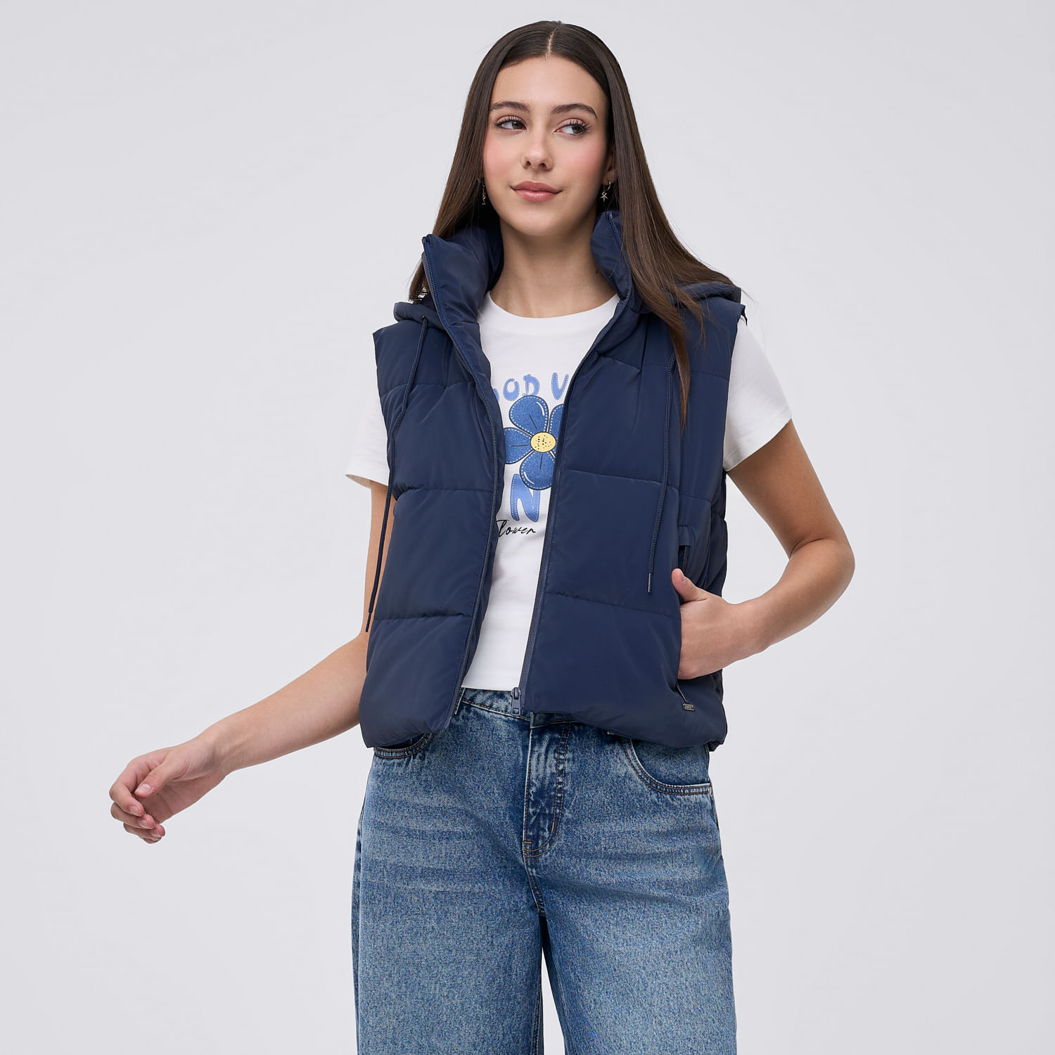 Chaleco Mujer Soft Amc Azul Marino M