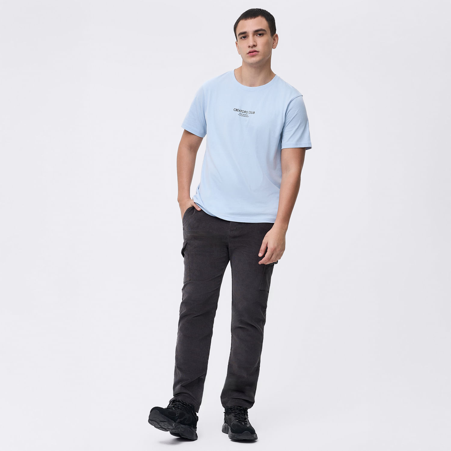 Pantalón Hombre Cord Hypnotic Plomo Talla 30
