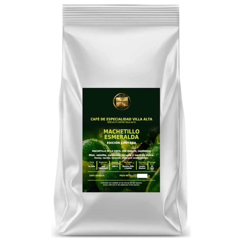Café MACHETILLO ESMERALDA Origen San Ignacio Grano Tostado 1Kg