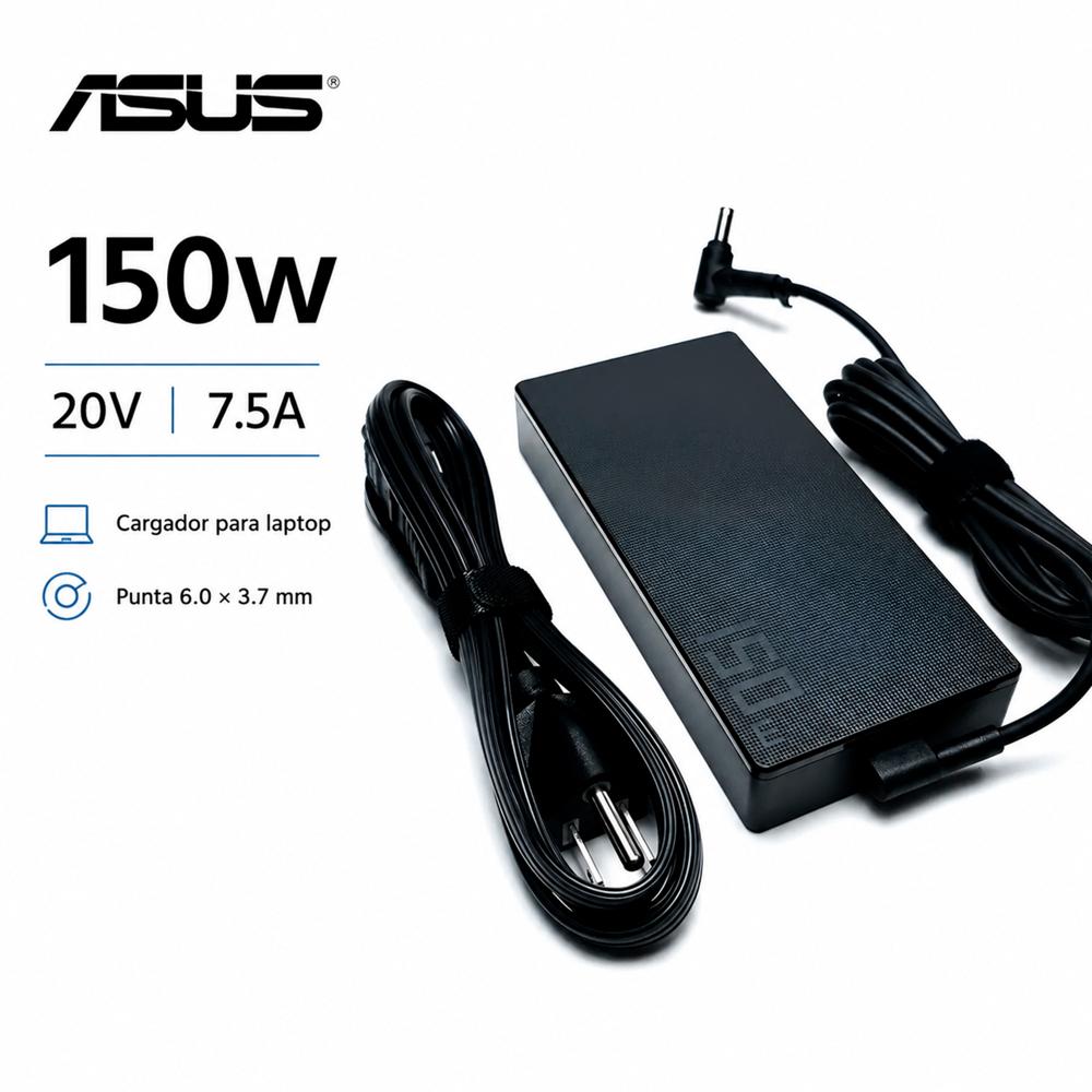 Cargador ASUS 150W 20V 7.5A Punta 6.0 x 3.7mm para Laptop