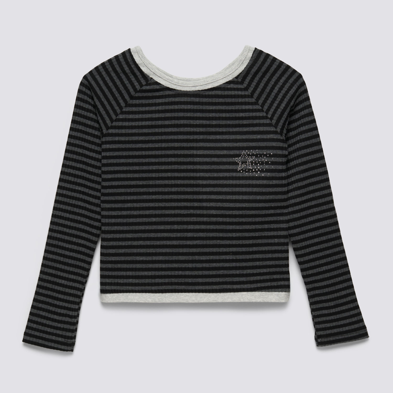 Polo Manga Larga Teen Niña Cute Knit Doble Zubito Charcoal Talla 16