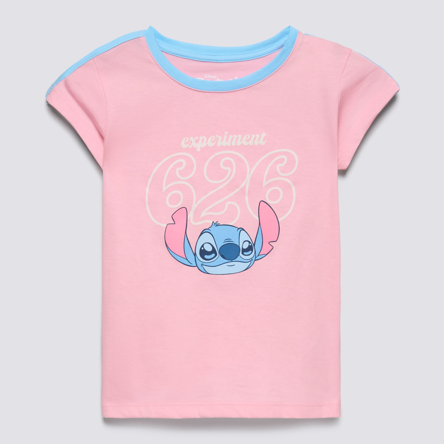 Polo Manga Corta Niña Doble Lazo Stitch Rosado Talla 10