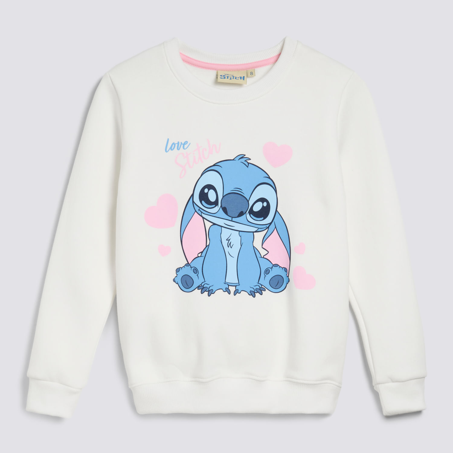 Polera Niña Básico Stitch Marfil Talla 4