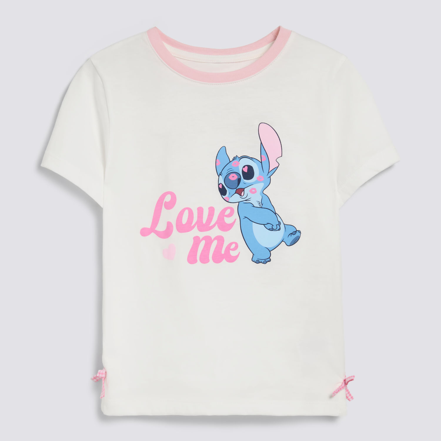 Polo Manga Corta Niña Cuello Stitch Marfil Talla 4
