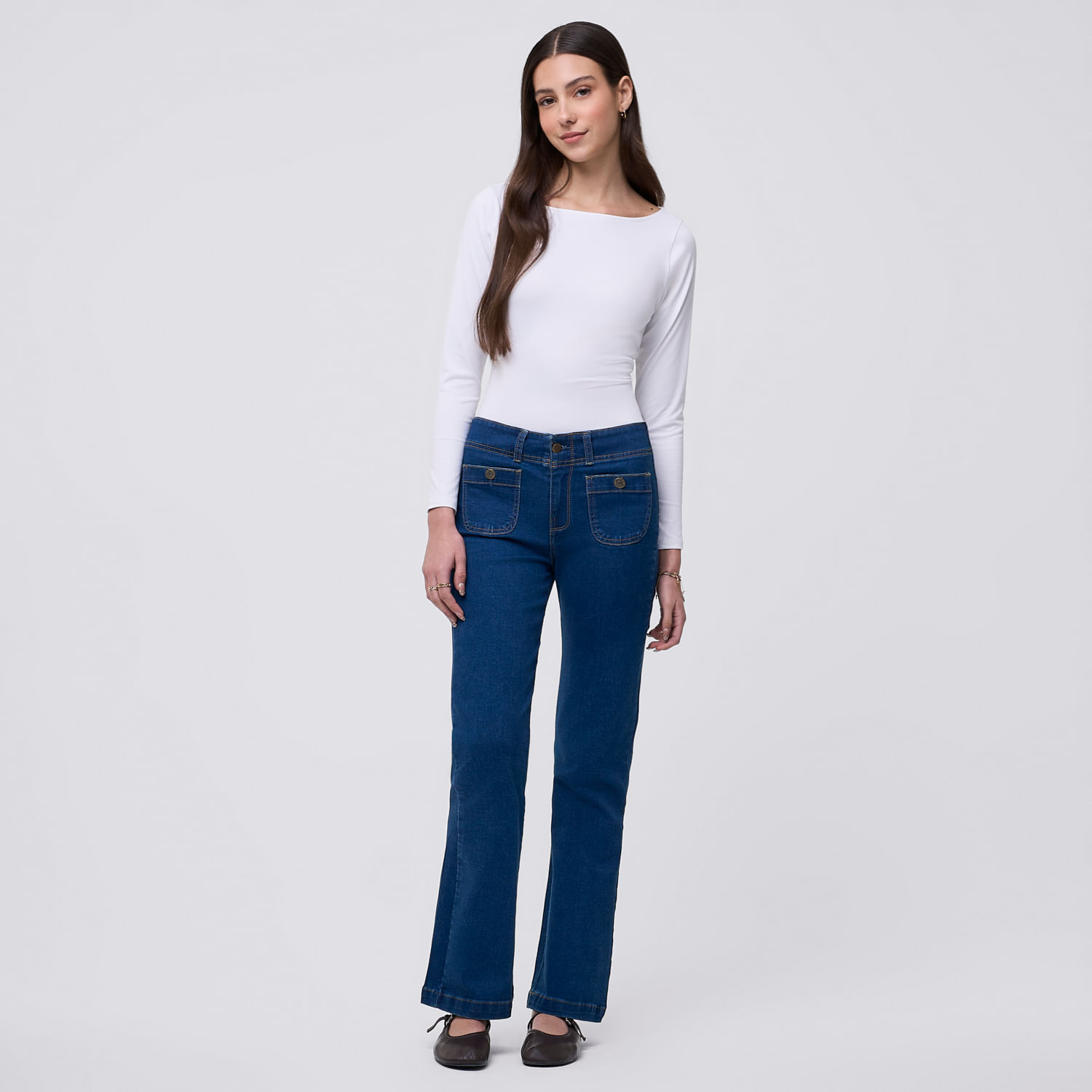 Jean Mujer Indi Amc Flare Azul 28