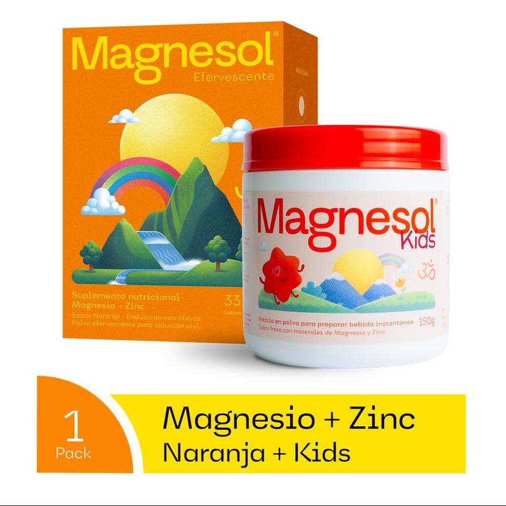 PACK 1 MAGNESOL KIDS Y 1 MAGNESOL NARANJA