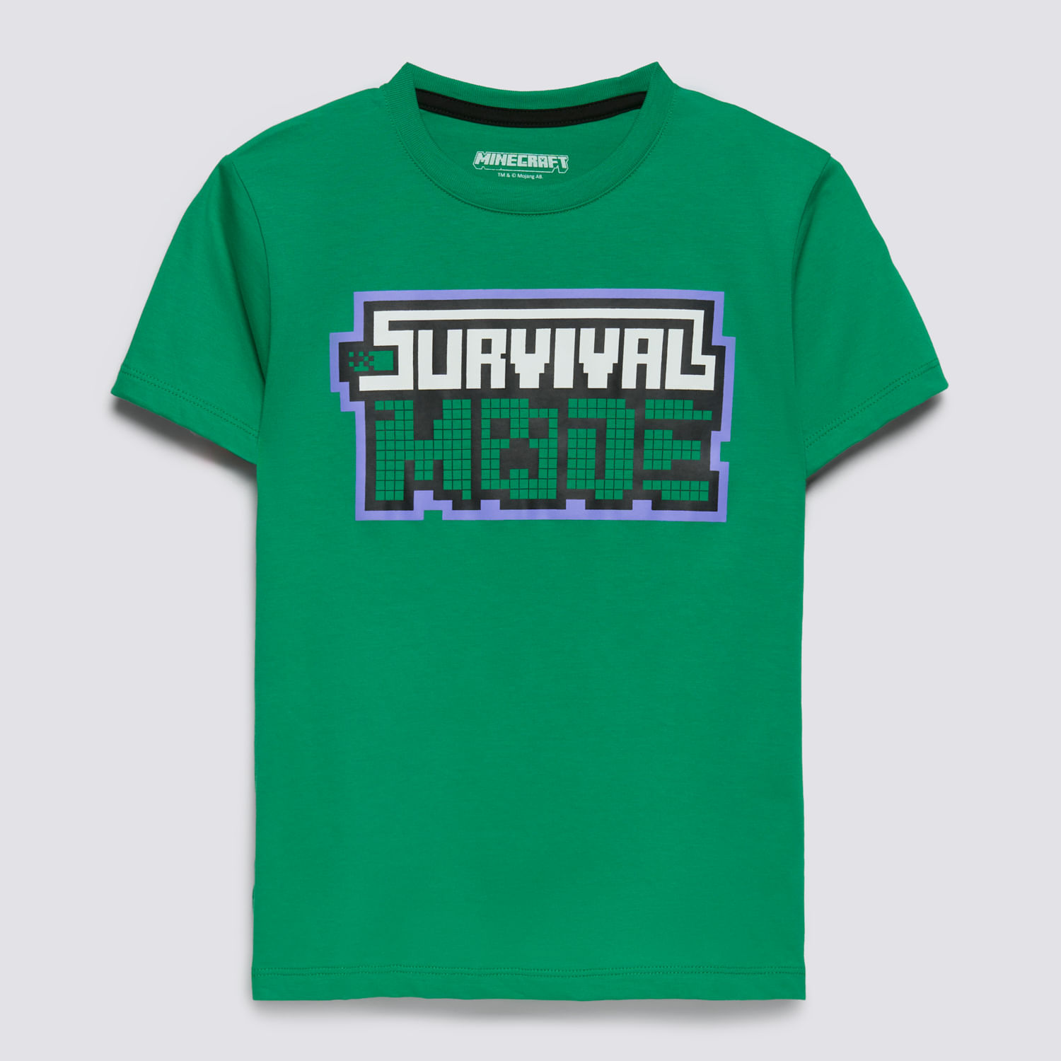 Polo Manga Corta Niño Mnc-0022 Minecraft Verde Talla 10