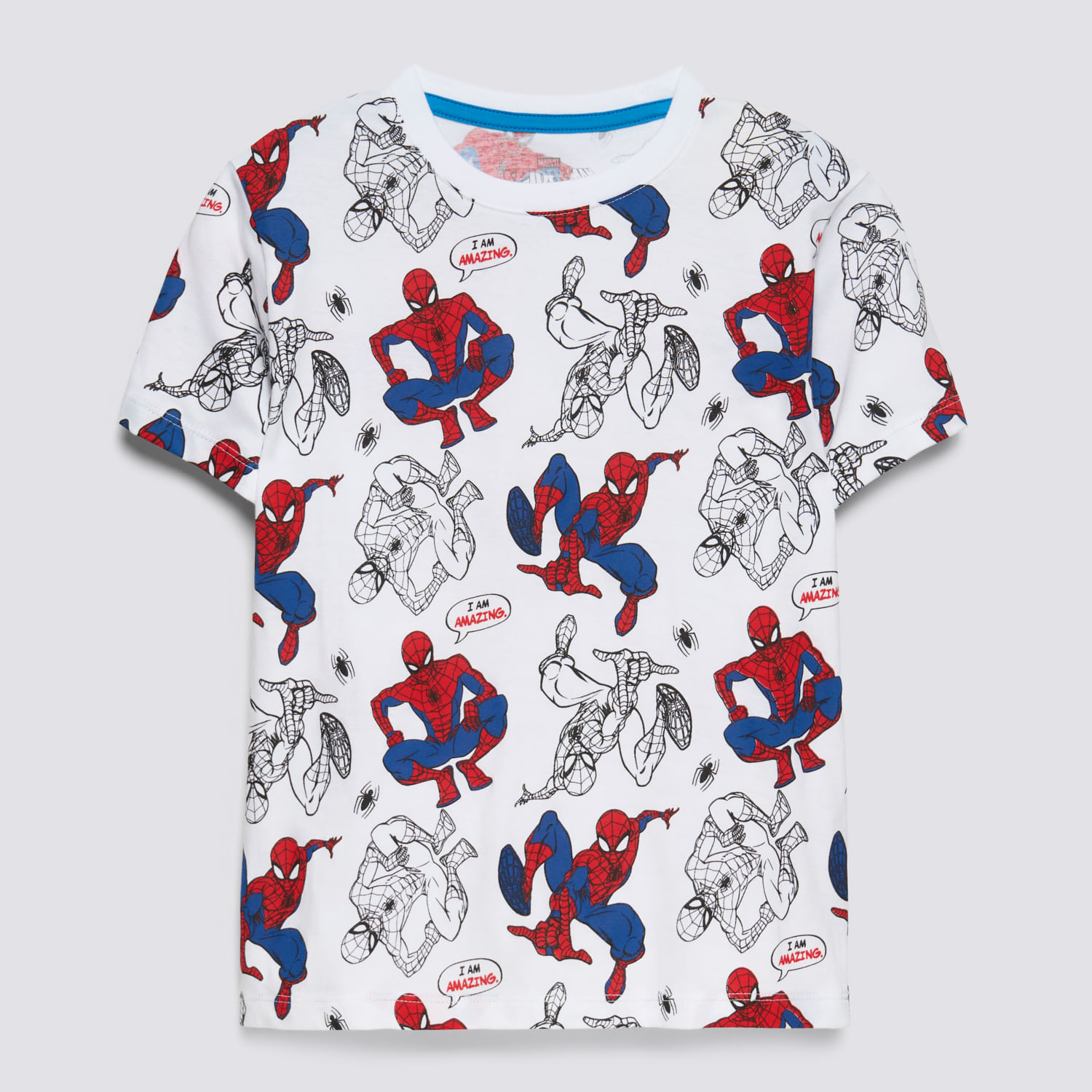 Polo Manga Corta Niño Msm-5069 Spiderman Blanco Talla 6
