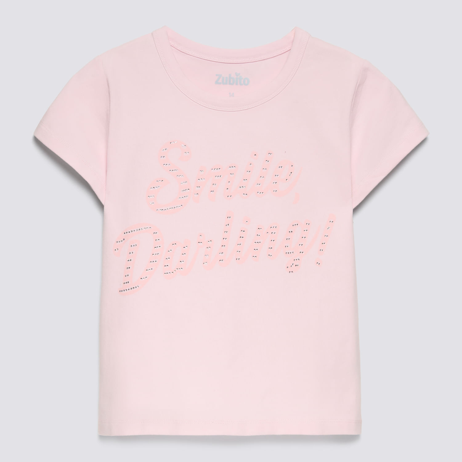 Polo Manga Corta Teen Niña Stretch Studs Zubito Rosado Talla 16