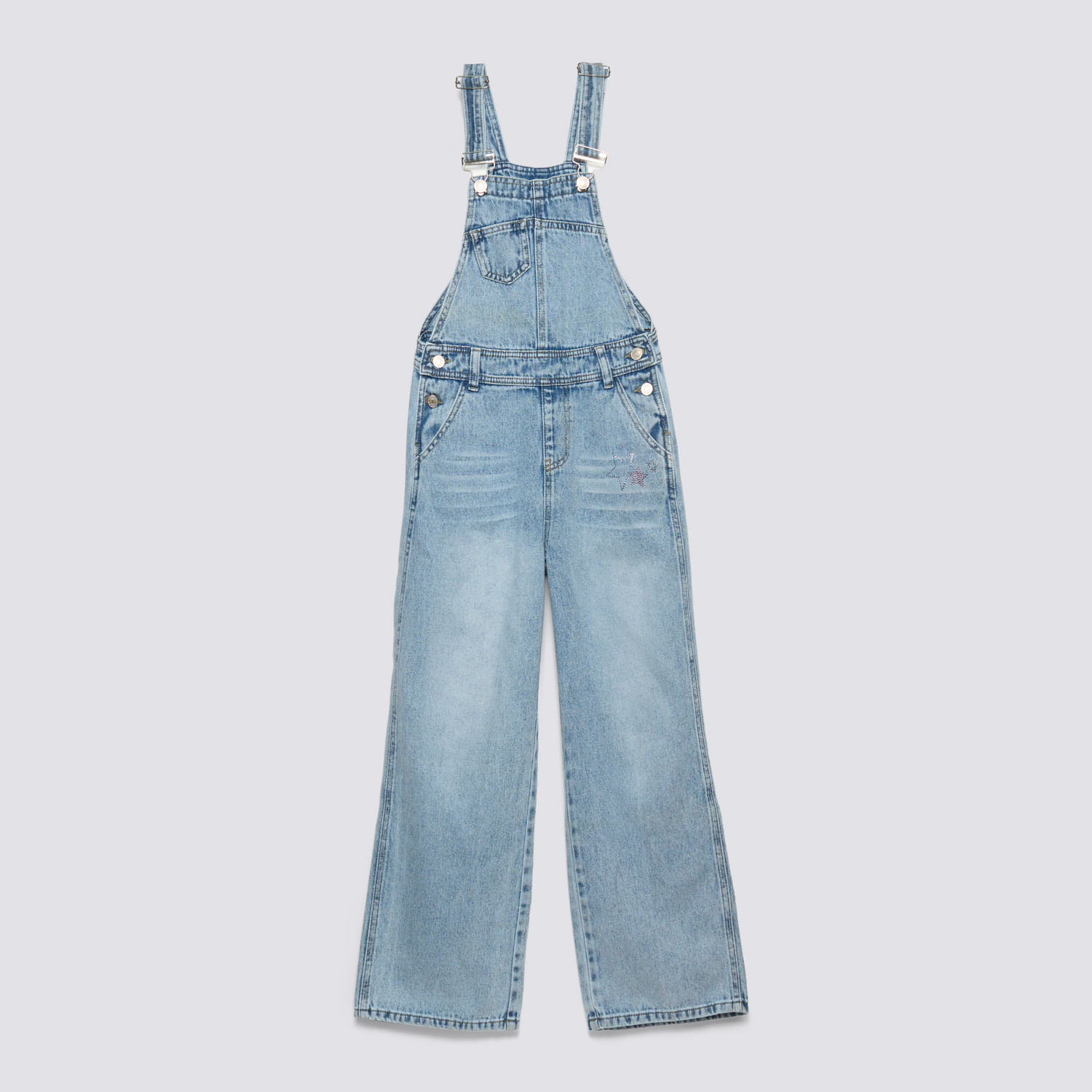 Enterizo Overall Teen Niña Studs Zubito Celeste Talla 16
