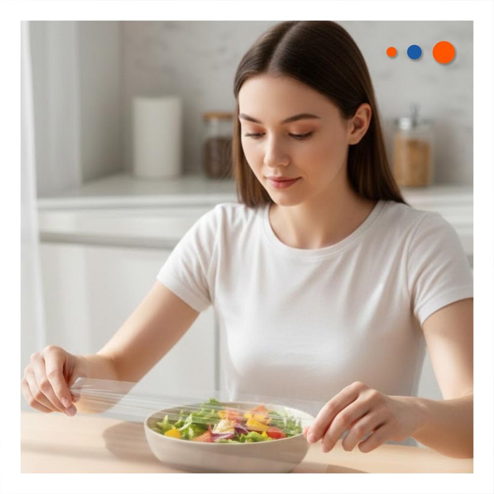 Bobina Film para Alimentos 20m x 30cm Transparente para Cocina Hogar Y Papel Regalo
