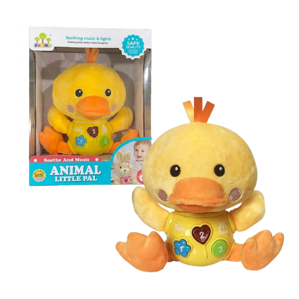 Lindo Peluche Musical de Patito para Bebé