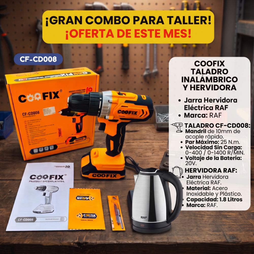 Combo Taladro percutor inalámbrico 20V