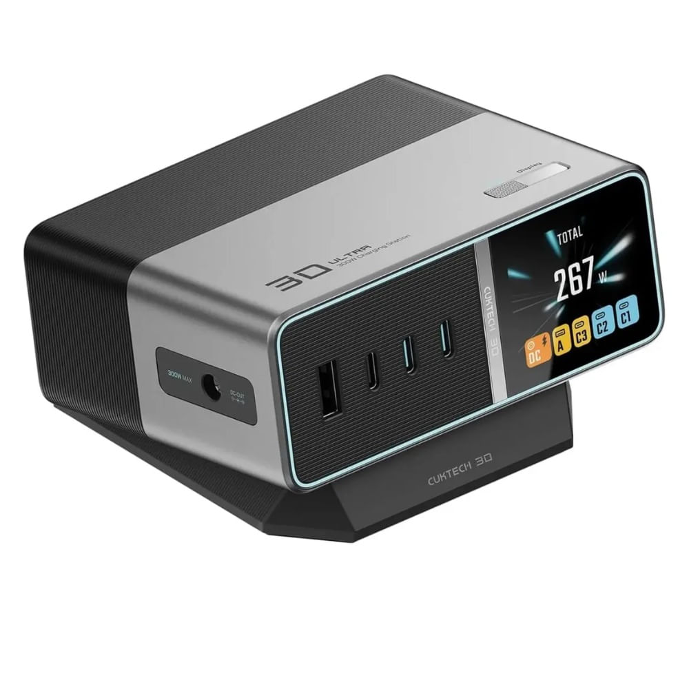 Estación De Carga Cuktech 30 Ultra 300w 5 Puertos C Display
