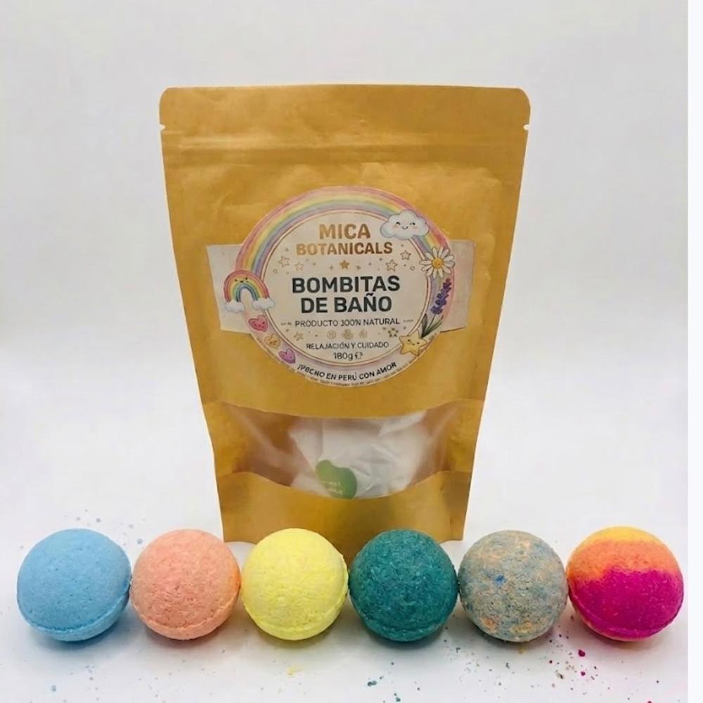 BOMBITAS DE BAÑO - PRODUCTO NATURAL By MICA BOTANICALS x 6 unid.