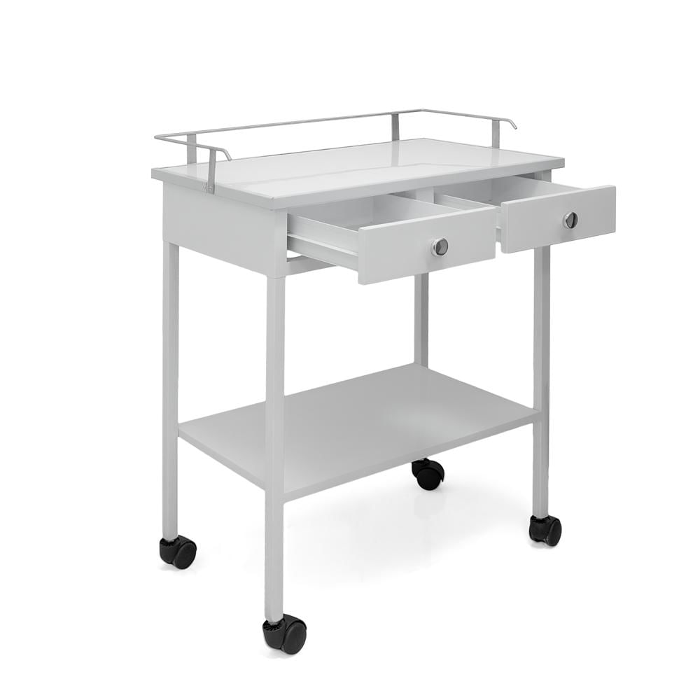 Coche de Curaciones Metal 2 Cajones Rodable