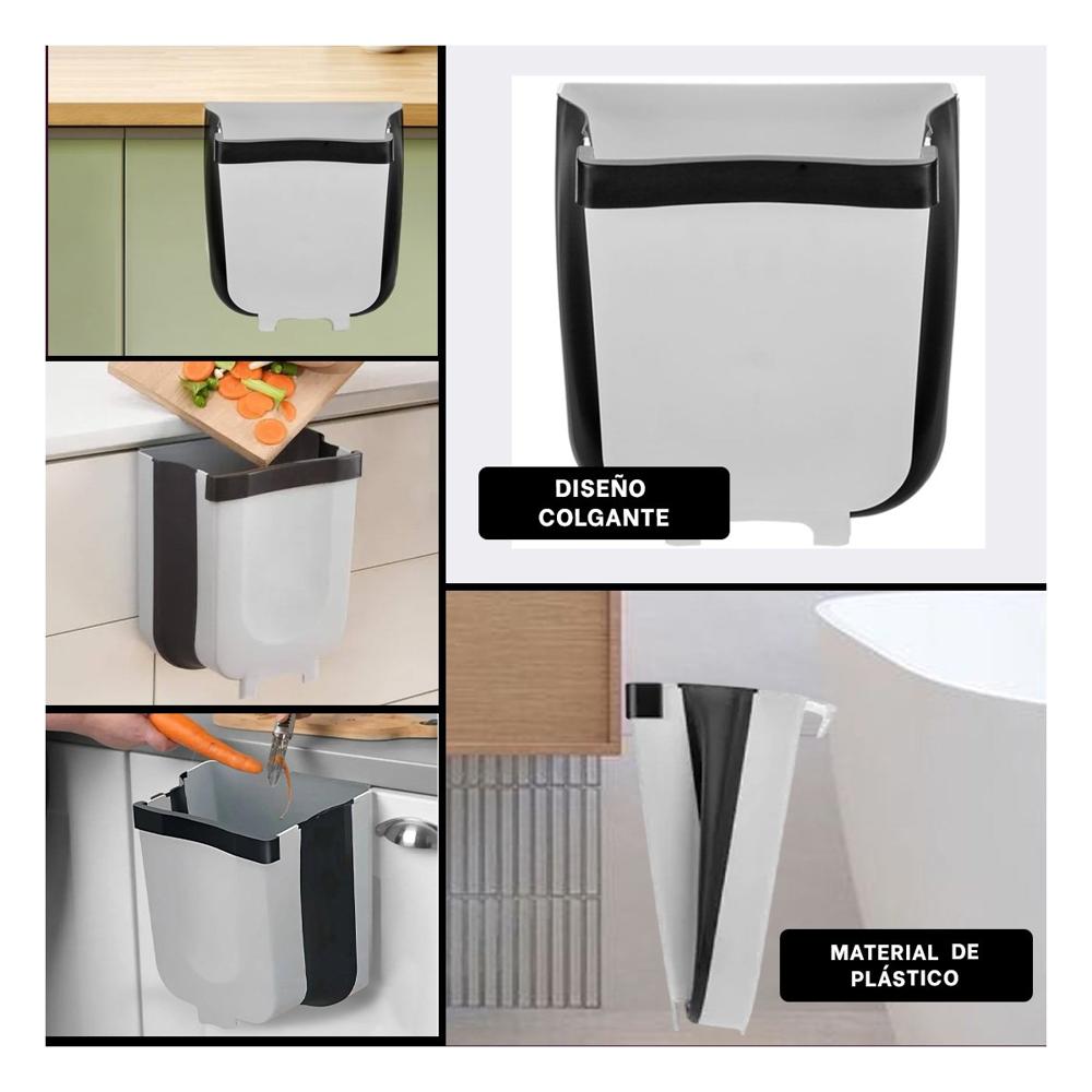 Tacho Plegable para Hogar Uso Diario Mantiene Orden y Limpieza en Cocina