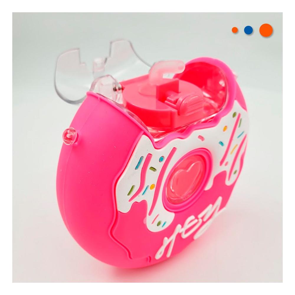 Recipiente Circular Para Bebidas Fucsia 14x5cm Comodo Y Seguro Y NOTAS