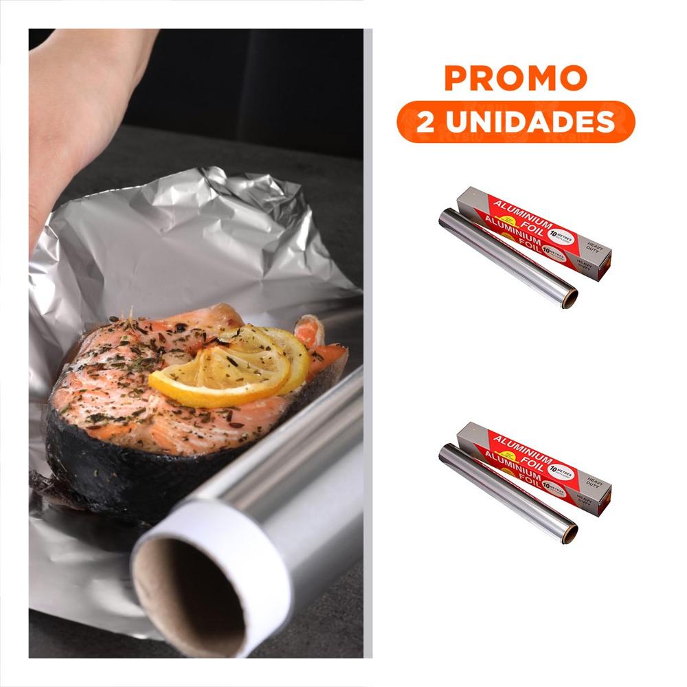Pack2 Rollo Metalico Plateado 5m 30cm Para Uso En Hogar Y Cocina Y Regalo Sticker
