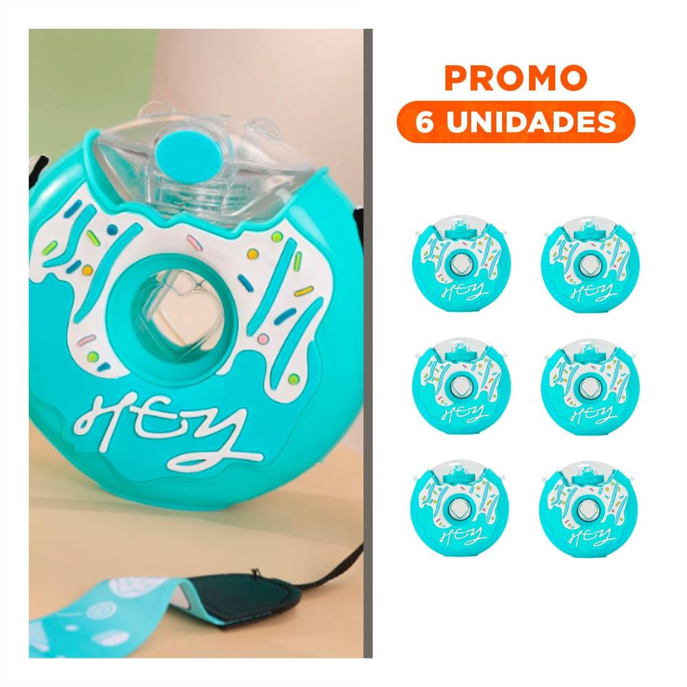 Pack6 Recipiente Ligero Celeste 14x5cm Para Bebidas Facil De Usar Y Regalo Sticker