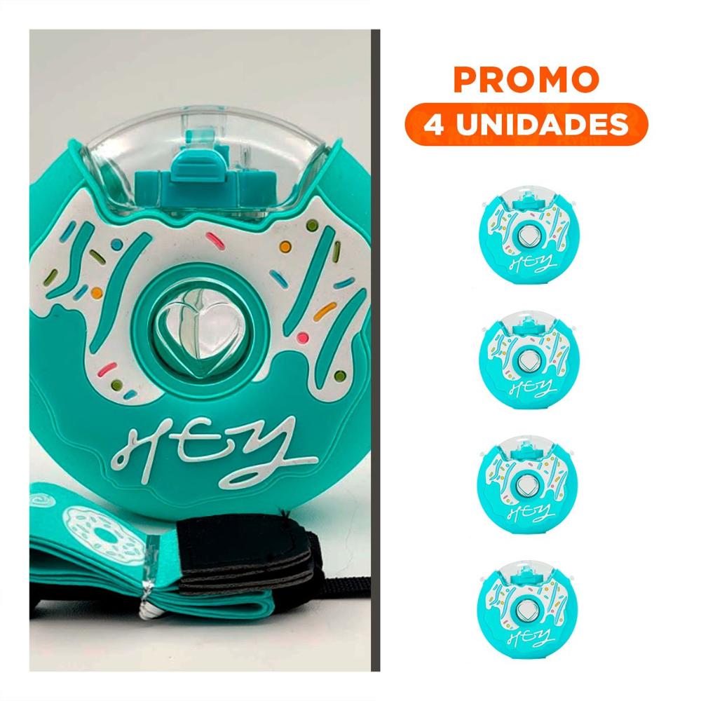 Pack4 Recipiente Portatil Celeste 14x5cm Para Bebidas Facil De Usar
