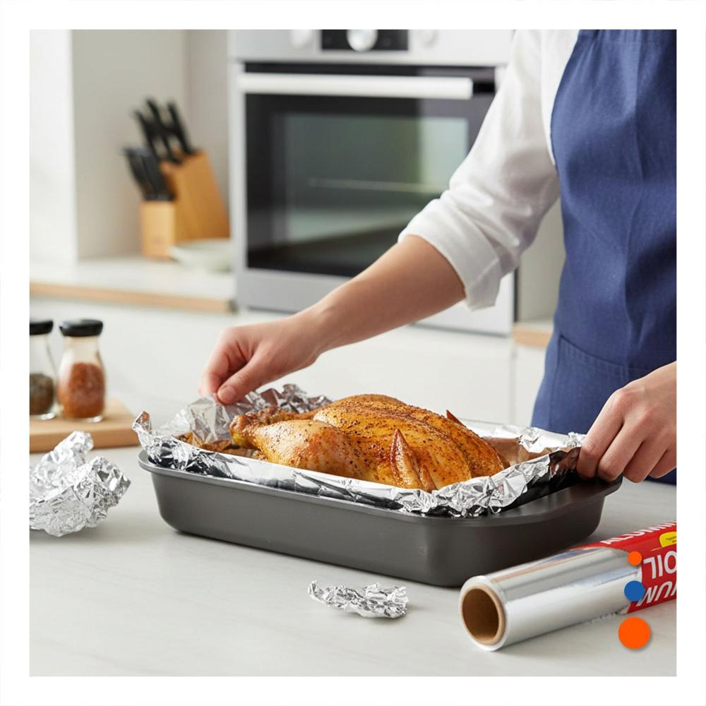 Papel Laminado Plateado 5m 30cm Para Hornear Y Guardar Comida Y notas