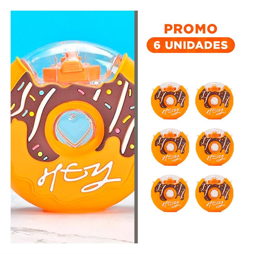 Pack6 Vaso Portatil Dona 14x5cm Amarillo Para Bebidas Y Viaje Y Regalo Sticker