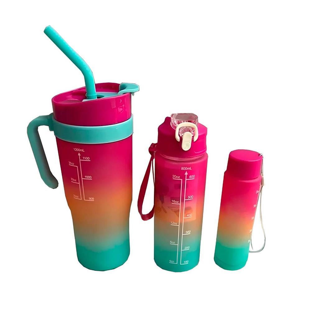 Tomatodo Trio Tricolor 1200ml 800ml 300ml con Sticker 2D Ideal para Cocina Y Regalo Sticker